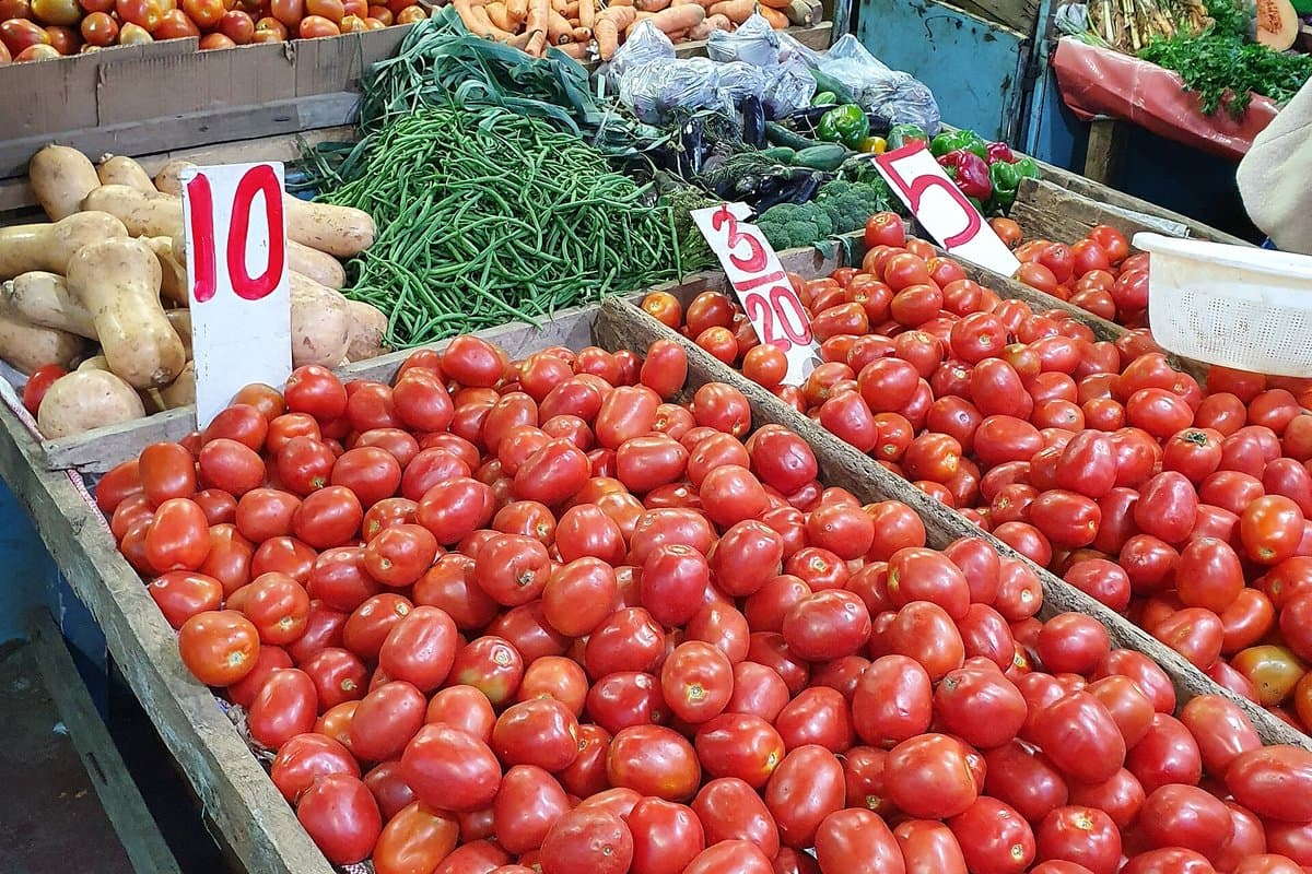 Vegetable stall on the outskirts of Nairobi