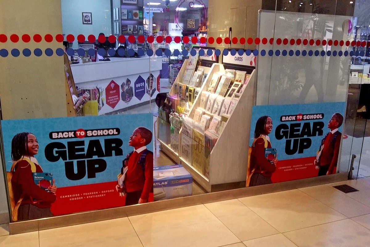 Back-to-school displays at Village Market, Nairobi